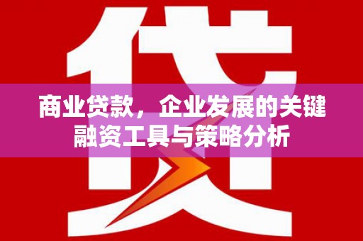 嘉定商业贷款，企业发展的关键融资工具与策略分析