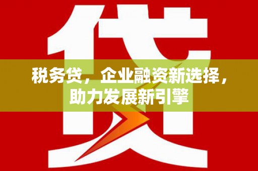 嘉定税务贷，企业融资新选择，助力发展新引擎