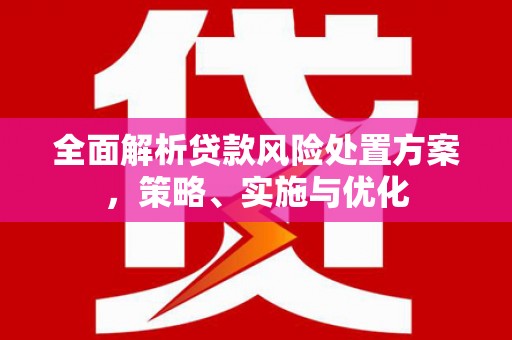 嘉定全面解析贷款风险处置方案，策略、实施与优化