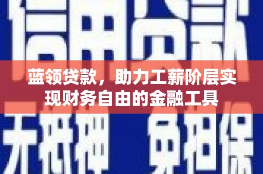 嘉定蓝领贷款，助力工薪阶层实现财务自由的金融工具