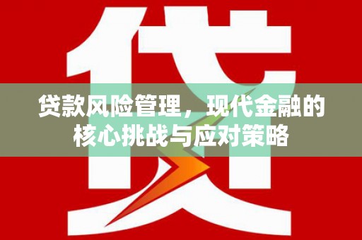 嘉定贷款风险管理，现代金融的核心挑战与应对策略