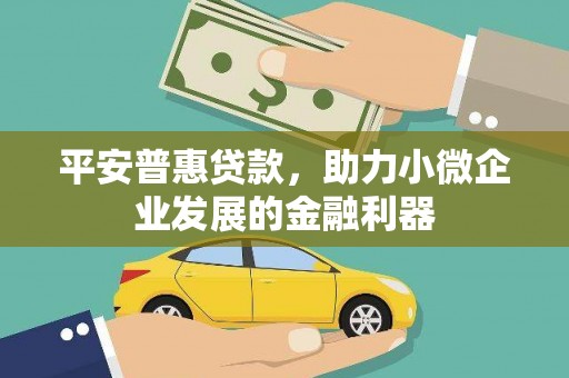 嘉定平安普惠贷款，助力小微企业发展的金融利器
