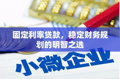 嘉定固定利率贷款，稳定财务规划的明智之选