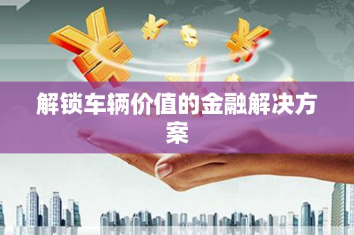 嘉定解锁车辆价值的金融解决方案